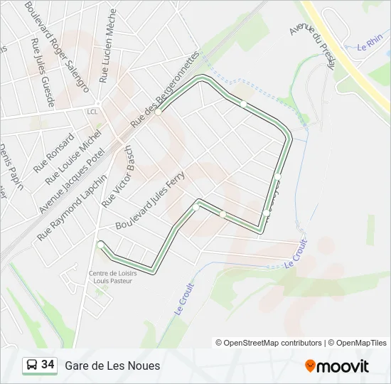 34 Bus Line Map