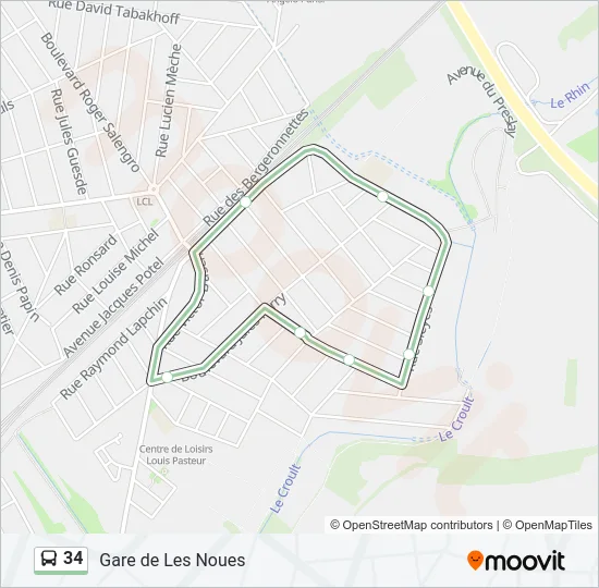34 Bus Line Map