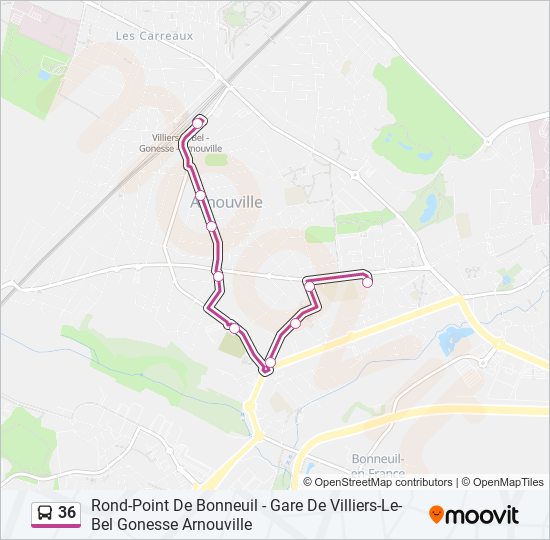 Mapa de 36 de autobús