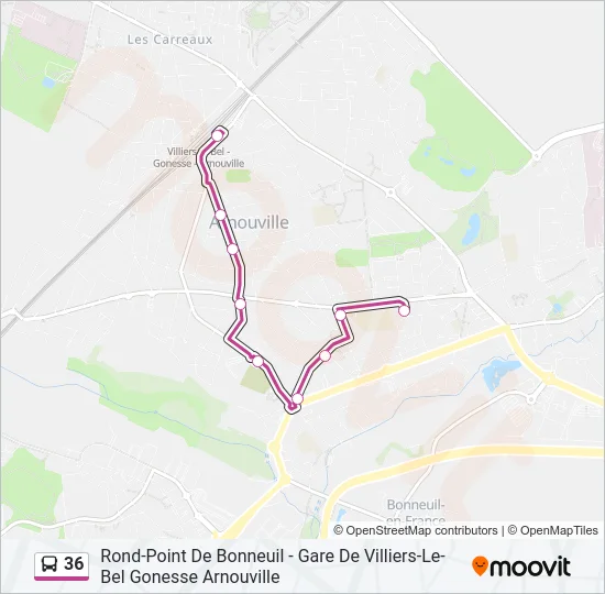 36 Bus Line Map
