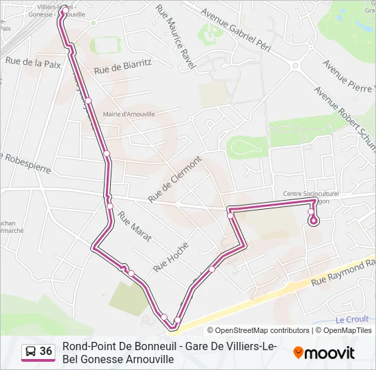 36 Bus Line Map