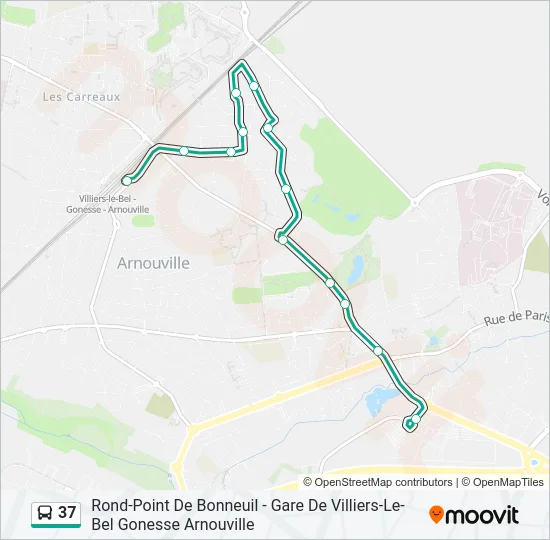 37 Bus Line Map