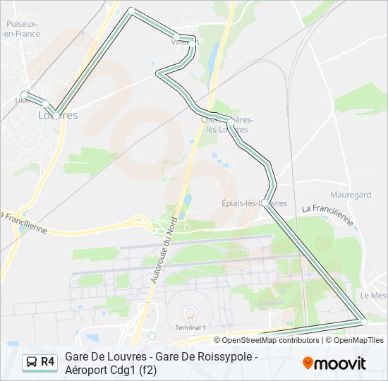 Mapa de R4 de autobús