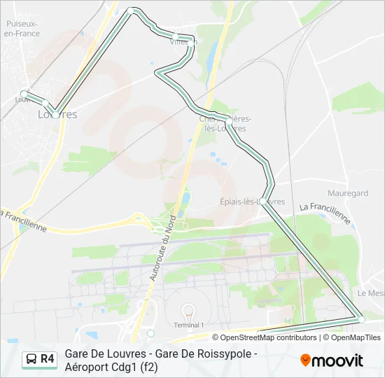 R4 Bus Line Map