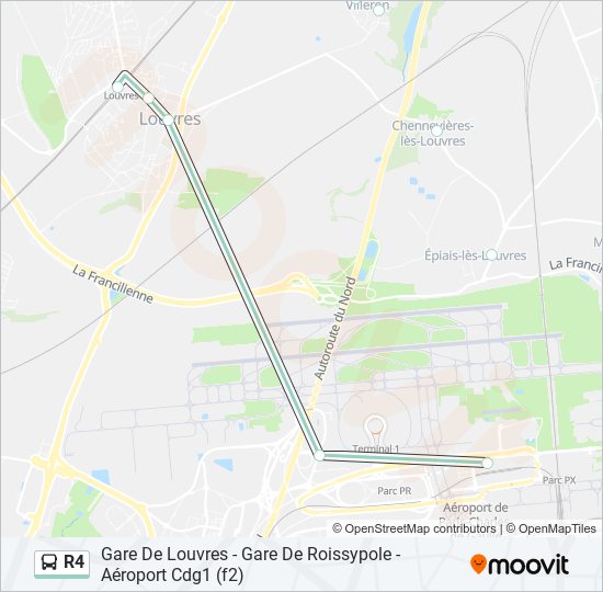 Mapa de R4 de autobús