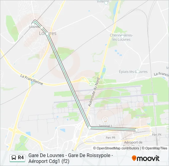R4 Bus Line Map