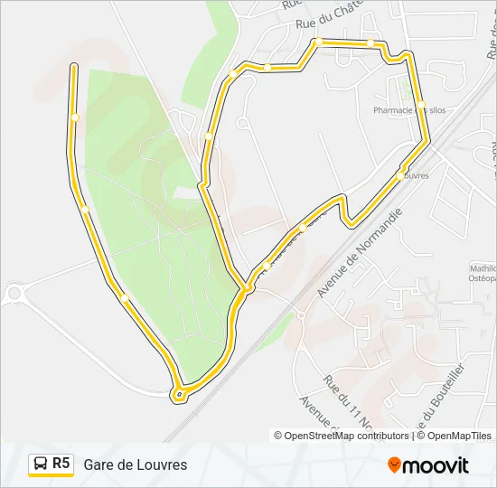 R5 Bus Line Map