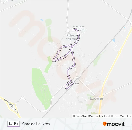R7 Bus Line Map
