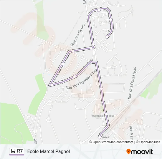 R7 Bus Line Map