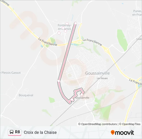 R8 Bus Line Map