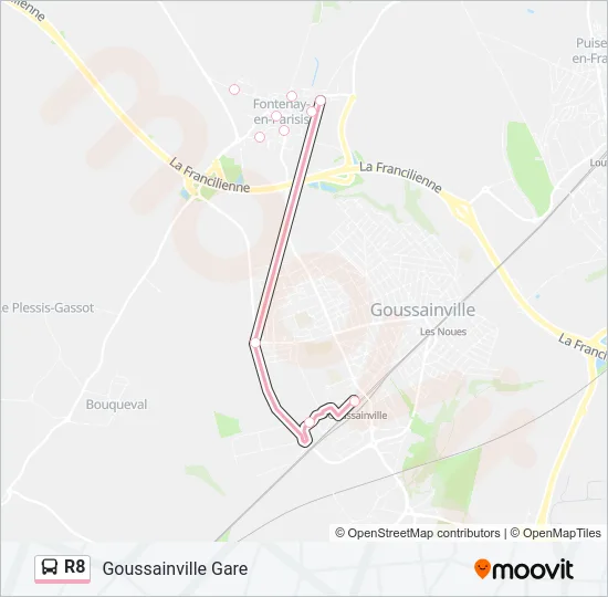 R8 Bus Line Map