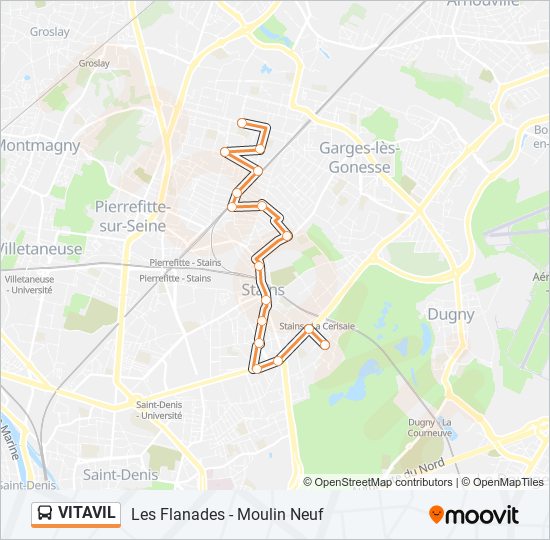 Mapa de VITAVIL de autobús