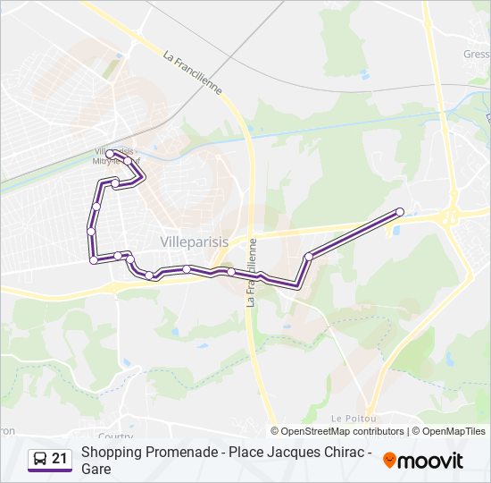 Horaires ligne 21 - Mairie de Villeparisis