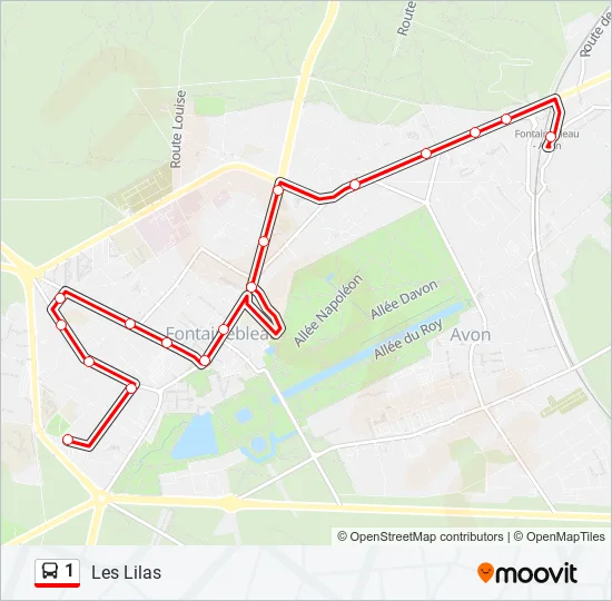 1 Bus Line Map