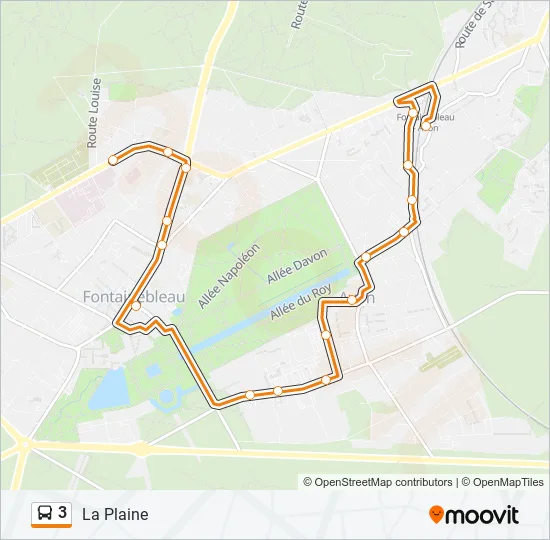 3 Bus Line Map