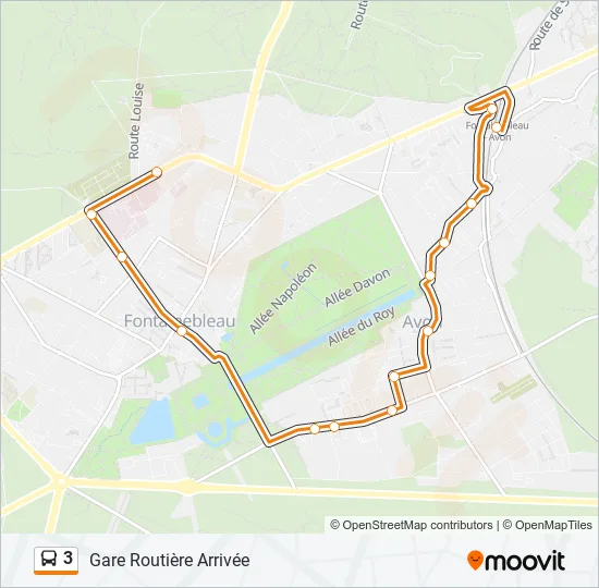 3 Bus Line Map