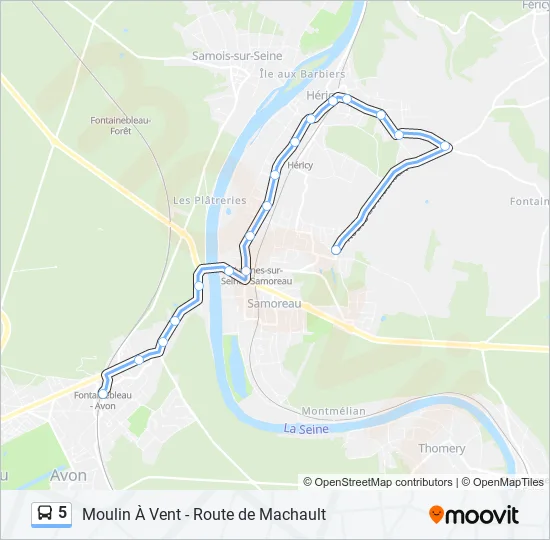 5 Bus Line Map