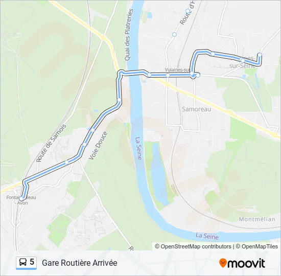 5 Bus Line Map