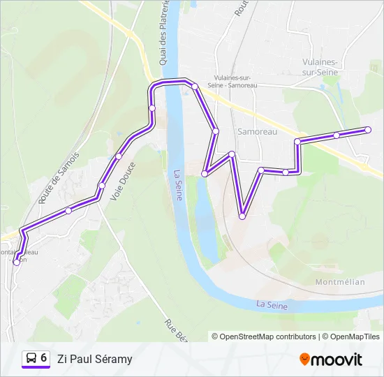 6 Bus Line Map