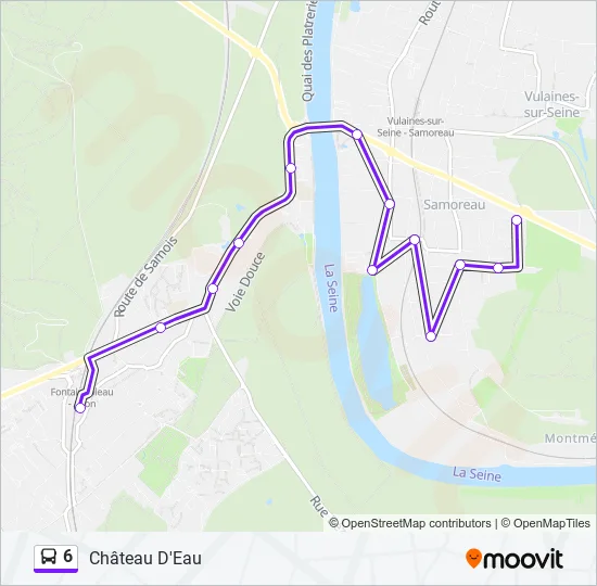 6 Bus Line Map