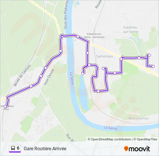 6 Bus Line Map