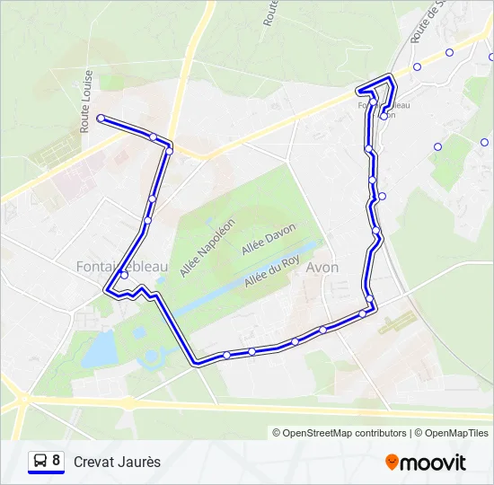 8 Bus Line Map