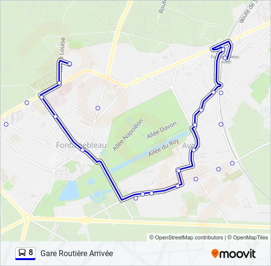 8 Bus Line Map