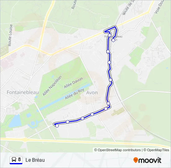 8 Bus Line Map
