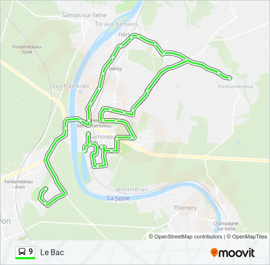 9 Bus Line Map