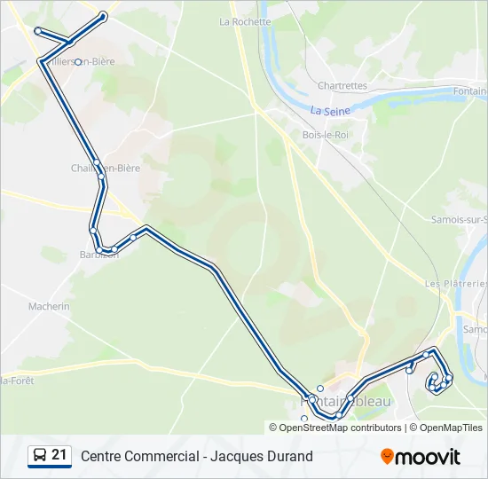 21 Bus Line Map