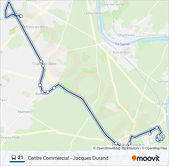 21 Bus Line Map