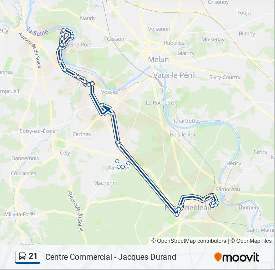 21 Bus Line Map