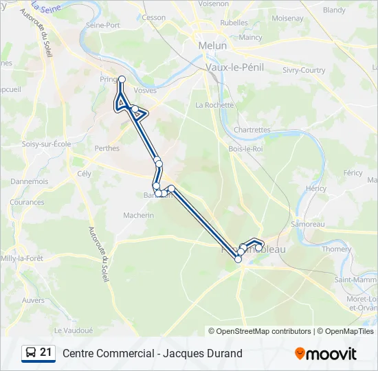 21 Bus Line Map