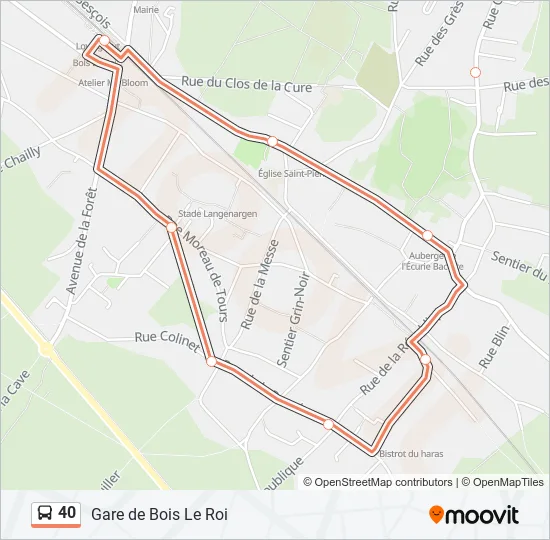 40 Bus Line Map