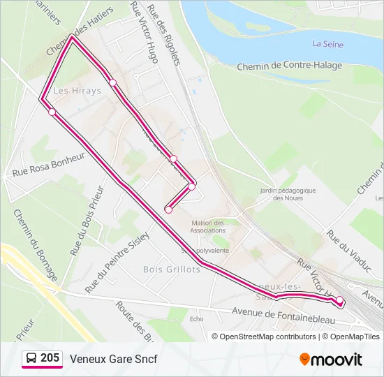 205 Bus Line Map