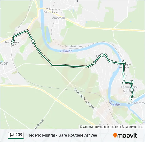 209 Bus Line Map