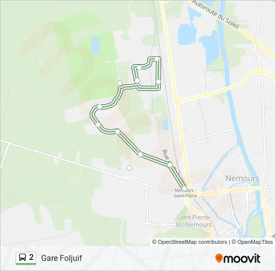 2 Bus Line Map