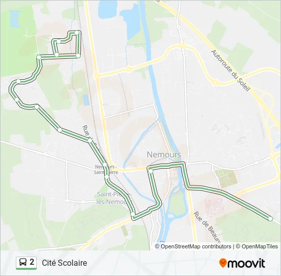 2 Bus Line Map