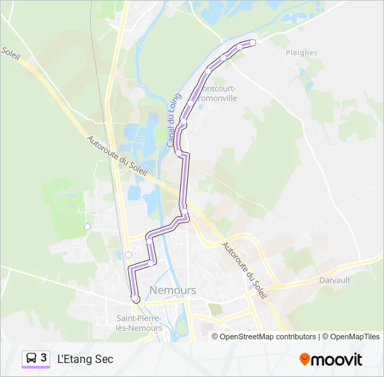 3 Bus Line Map