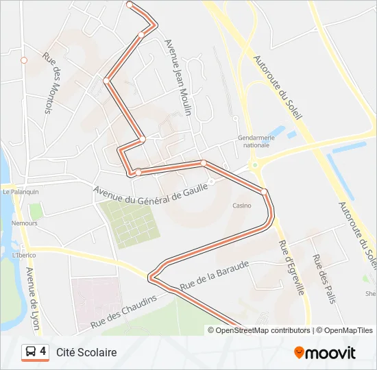 4 Bus Line Map