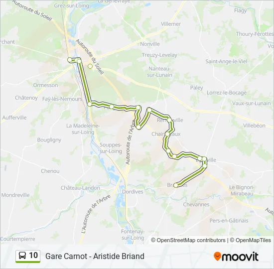 10 Bus Line Map