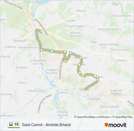 10 Bus Line Map
