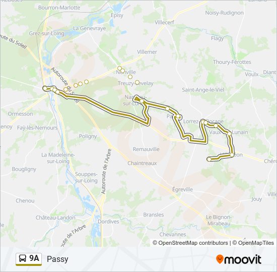 9a Route: Schedules, Stops & Maps - Passy (Updated)