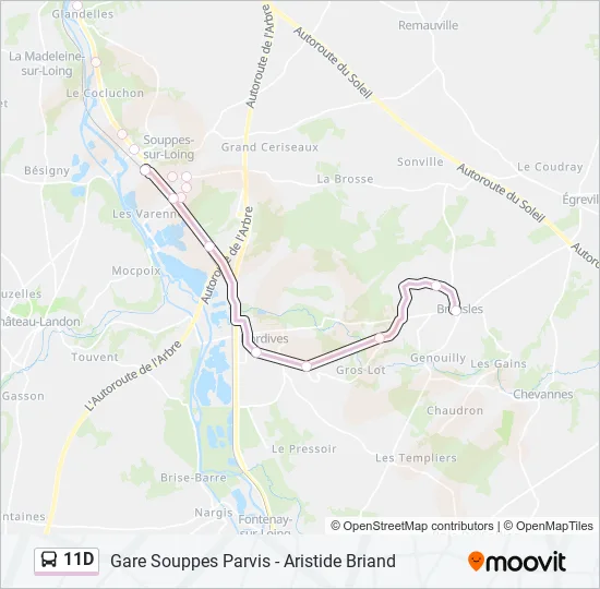 11D Bus Line Map