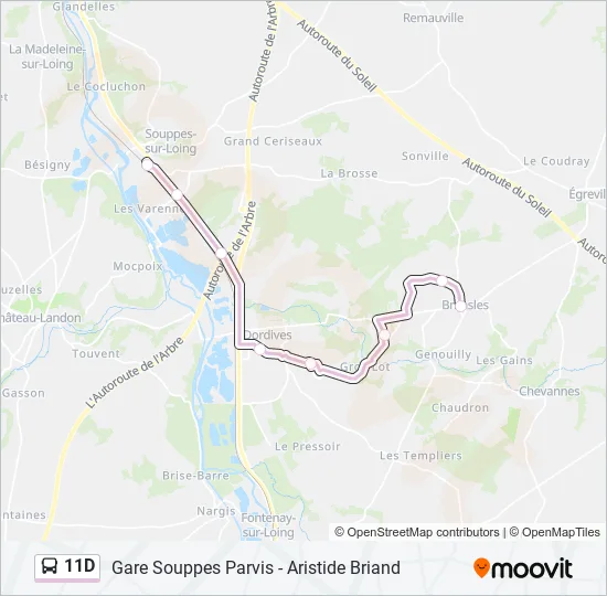 11D Bus Line Map