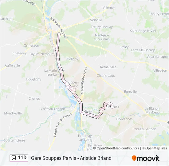 11D Bus Line Map