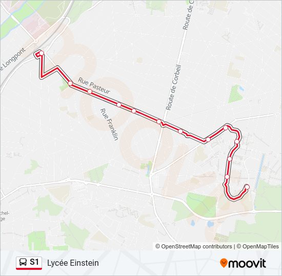 S1 Bus Line Map