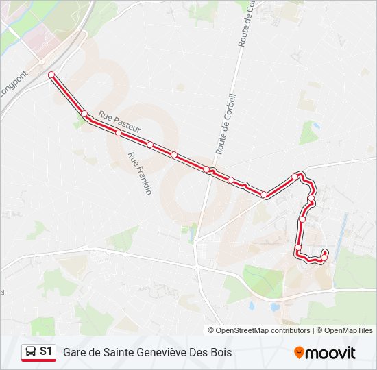 S1 Bus Line Map