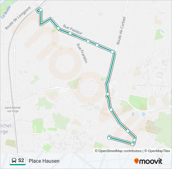 S2 Bus Line Map