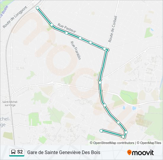 S2 Bus Line Map